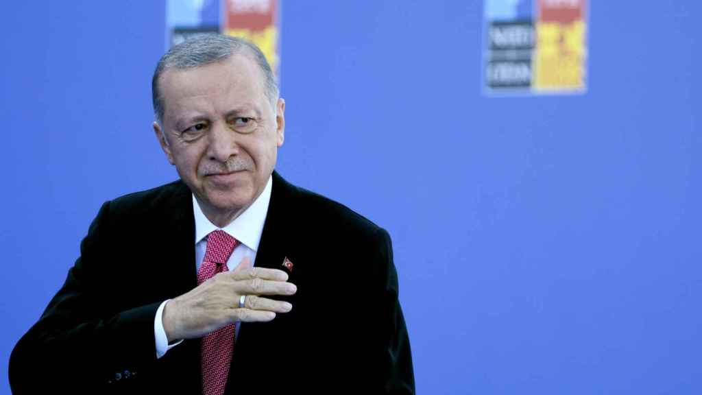 Le président turc Recep Tayyip Erdogan lors du sommet de l'OTAN à Madrid.