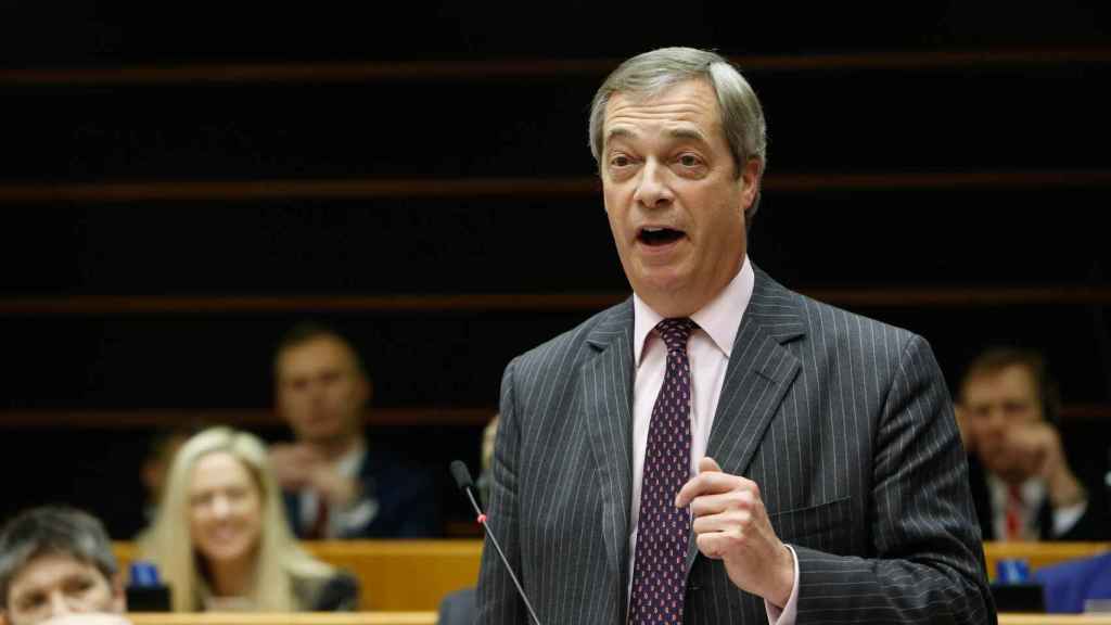 Nigel Farage, lors de son dernier débat au Parlement européen.