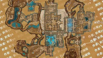 Une partie de la carte souterraine du désert de Sumeru dans Geshin Impact 3.1. Source : Facebook