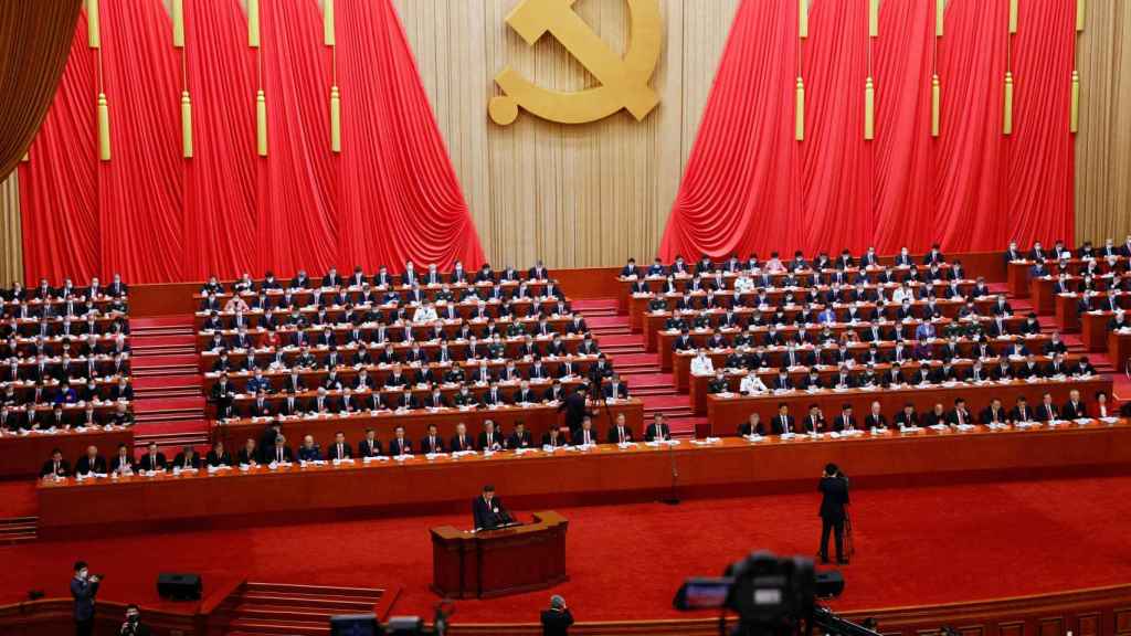 Le président chinois Xi Jinping s'adresse au 20e Congrès du Parti communiste.