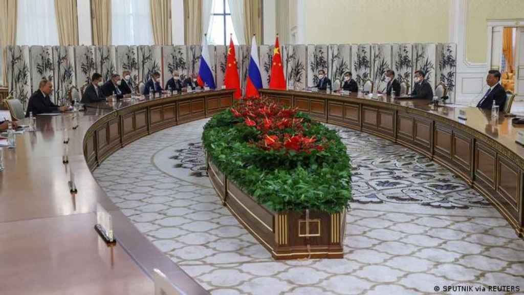 Rencontre entre Vladimir Poutine et son homologue chinois Xi Jinping le 15 septembre.