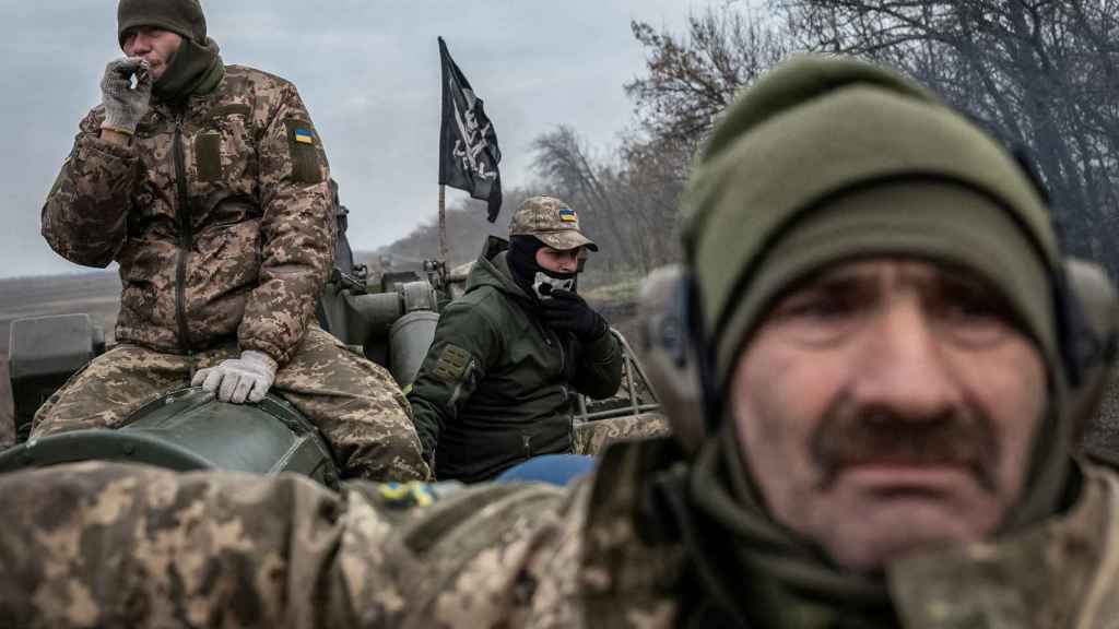 Des soldats ukrainiens dans la région de Kherson.