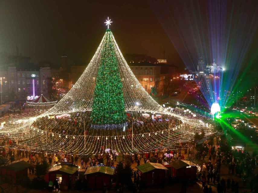 Place Sophia à Kiev le 20 décembre 2020.