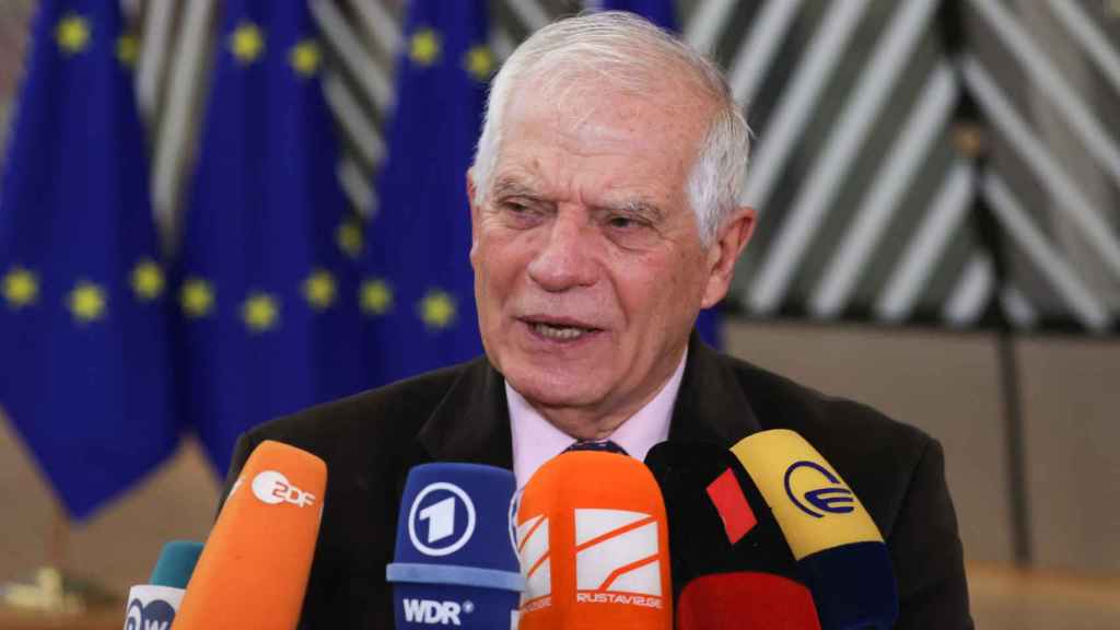 Le chef de la diplomatie de l'UE, Josep Borrell, lors de son intervention lundi.