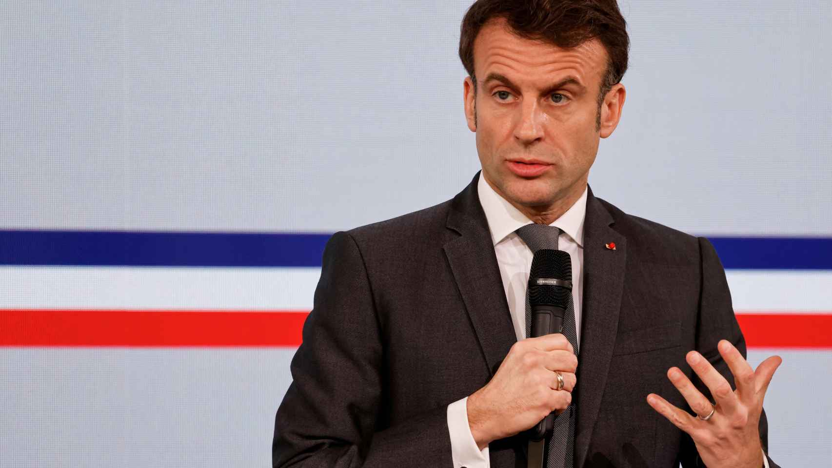 Emmanuel Macron, lors d'un événement à Paris.